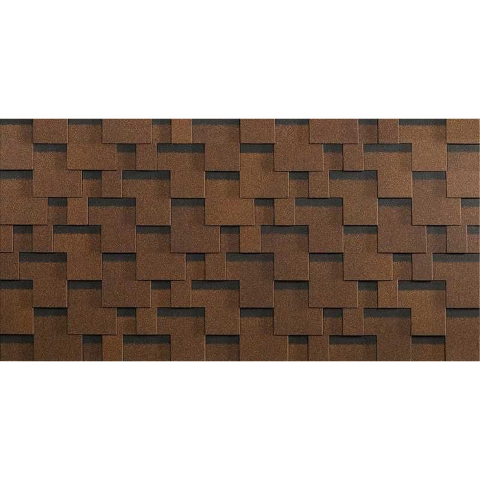 Гибкая черепица однослойная Технониколь Шинглас Комфорт Болеро Терракота